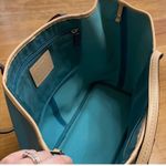 Coach  Parker Blue/Green Leather Tote with Original Hangtags Photo 2