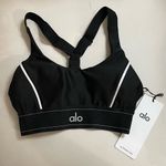 Alo Yoga NWT  Airlift Suit Up Removable Pads, adjustable straps Black & White XS Photo 7