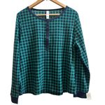 Auden New Green Plaid Thermal Pajama Henley Top and Bottom Set Size XL Photo 2
