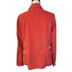 Talbots Women’s Coral Ribbed Button Down Shirt Size L Photo 1