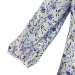 Lulus Medium Shifting Dears Mini Dress Floral Lined V-Neck 3/4 Sleeve Light Blue Photo 2