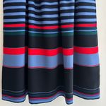 ZARA  Woman Striped Pleated Knee Length Skirt, Small, NWT, Black/Blue/Red/Green Photo 13