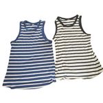 Old Navy Tank Bundle - Striped Sleeveless Tank Tops - Blue and Black Photo 2
