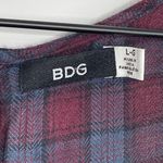 Urban Outfitters BDG Bayley Button Back Loose Slouchy Boyfriend Plaid Tank Top L Photo 7