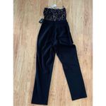 EXPRESS lace black romper size 2 long pant suit Photo 11