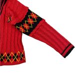Vintage Chaus Sport Red Preppy Academia Button Up Cardigan Sweater Size M Photo 4