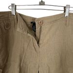 AB Studio  Womens Size 4 Casual Beige Shorts Linen Blend Lightweight Side Pockets Photo 3