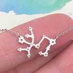 Sterling Silver Sagittarius Constellation Pendant 925  Dainty Necklace Photo 7