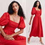 Reformation ππ Rachelle Dress ~ Cherry Red 12 NWT Photo 2
