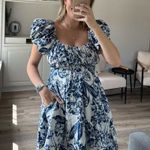 Abercrombie & Fitch Ruched Puff Sleeve Mini Dress Photo 0