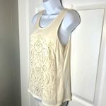 JCrew Factory Eyelet Lace Off White Cotton Tank Top Cream XS White Photo 3