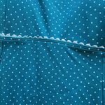 L.L.Bean Empire Swim Dress One Piece Swimsuit Teal Polka Dot Size 12 UPF 50+ Photo 2