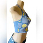 Debut halter knit pattern with smiley faces Photo 2