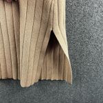 Qinsen Women's Crew Neck Tan Sleeveless Ribbed Knit Tank Top *See Measurements* Brown Size 4 Photo 4