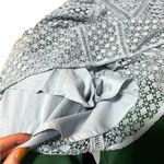 Abercrombie & Fitch Lace Skater Dress Baby Blue Crochet Sz Small Spaghetti strap Photo 6