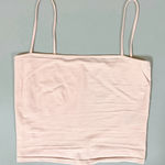 Light Pink Pastel Solid Tank Crop Top Shirt Tee Size S 🎀 Photo 0