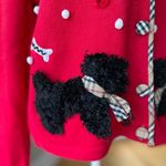 Vintage Jack B. Quick Red Plaid Dog Embroidered Cardigan Sweater Size Medium Photo 8