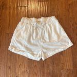 Hurley  white linen blend drawstring shorts size small Photo 1