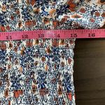 Max Studio  Prairie Dress‎ Floral Puff Sleeve Square Neck Smocked A-Line Large Photo 6