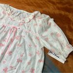 Vintage Miss Elaine Pink floral Nightgown cupids hearts medium nos Photo 2