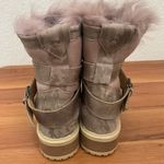 ROSS & SNOW “Emilina” Weatherproof Shearling Camo Moto Ankle Boots Size 6 Photo 2
