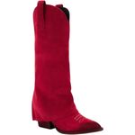 Steve Madden  Sorvino Red Suede Tall Knee Highs Western Boots Cowboy - 6 $240 NEW Photo 1