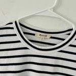 Madewell  Women's The Perfect Crewneck Tee Allday Jersey Black Striped XS New Photo 2