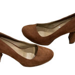 Naturalizer Womens  Berlin Tan Faux Suede Slip On Block Heel Pumps Size 11 M Photo 0