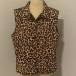 Cheetah Print Puffy Vests Multi Size M Photo 0