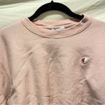 Champion XS Pink/Beige Reverse Weave Cropped Cut-Off Crew Photo 10