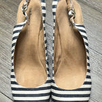 G.H. Bass Women's Emilie Navy/White Stripe Espadrilles Rope Wedge closed toe 11 Black Photo 0