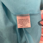 Charter Club Cute cotton flow boho aqua ruffle trim open crop lightweight cardigan top Photo 4