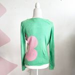 Vintage Y2K Green Flower Top Retro 2000s Coquette Fairycore Soft Girl Large Photo 1