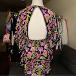 Victoria's Secret  Viscose  Blouse Poncho Floral Purple Pink Size L Photo 6