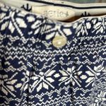 Aerie Pajama Shorts with Blue White Snowflake Pattern Holiday Size Medium Photo 3