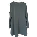 Ralph Lauren Lauren Cold Shoulder Tunic Top Long Sleeve Casual Blouse Black PL Photo 1