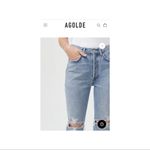 AGOLDE NWT  Riley High Rise Straight Crop Jeans Size 30 Photo 4