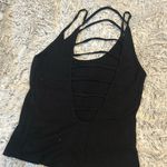Emma & Sam  LF Black Ribbed Open Back Tank Size XS Photo 3