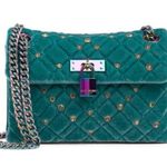Kurt Geiger NWOT  Mini Brixton Velvet Shoulder bag quilted lock beaded crossbody Photo 0