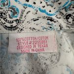 Panhandle  Western Paisley Snap-Up Shirt White Pearl Snaps Photo 4