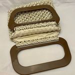Macrame Purse, Plastic Handle, Cotton Lining, Vintage EUC Brown Photo 1