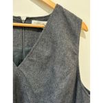 Valerie Stevens  wool dress size 16 grey sheath v neck knee length small flaw* Photo 2