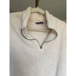 SheIn Cream Sherpa Teddy Zip Pullover Jacket Winter Lounge  Cozy Buttery Soft Photo 4