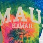 😍😍 Cutest Super Cropped Cut Tie Dye Maui Hawaii T Shirt Size M Photo 7