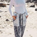 Free People Bohemian Cottage Embroidered Floral Sweet It Is Wide Leg Pants Large Photo 4