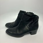 Paul Green  Nelly block heel booties black leather ankle‎ boots size 6 Photo 3