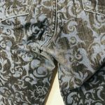 J Brand  Women's Black & Blue Brocad Floral Design Skinny Leg Denim Jeans Size 29 Photo 6