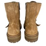 Jimmy Choo Cora Suede Tan Combat Moto Boots Photo 10
