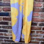 Anthropologie Hutch Lavender Purple Yellow Backless Wide Leg Jumpsuit Women's 0 Photo 3