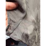 Emporio Armani Womens Sheath Dress Gray Size S 40 Floral Semi Sheer Pleated Photo 3